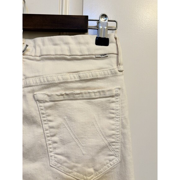 MOTHER denim the looker ankle jeans fairest of them all white ivory 26 high rise - Picture 5 of 10
